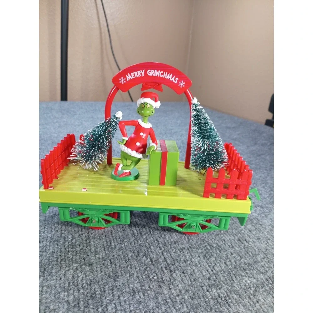 Dr Seuss Grinch Holiday Express Christmas Train 4 Piece Set Engine Cars No Track